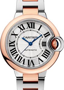 Cartier Ballon Bleu de Cartier Stainless Steel/Rose Gold 33mm Silver Dial W2BB0023 - BRAND NEW