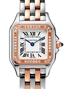 Cartier Panthere de Cartier Small Quartz Steel/Rose Gold Diamonds Silver Dial W3PN0009 - BRAND NEW