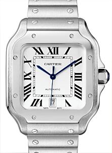 Santos de Cartier Large Silver Dial Steel WSSA0018