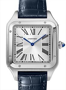 Santos-Dumont Extra-Large Steel Silver Dial WSSA0032