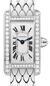 Cartier Tank Americaine Women's Watch Mini Quartz White Gold Diamonds Silver Dial White Gold Bracelet WB710013 - BRAND NEW