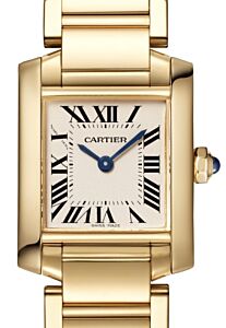 Cartier Tank Francaise Ladies Watch Small Quartz Yellow Gold Silver Dial Bracelet WGTA0031 - BRAND NEW