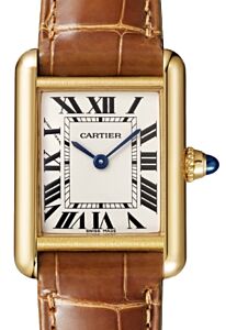 Tank Louis Cartier Small Quartz Yellow Gold Silver Dial WGTA0342