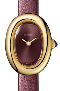 Cartier Baignoire Mini Quartz Yellow Gold Prune Lacquered Dial WGBA0032