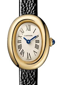 Cartier Baignoire Mini Quartz Yellow Gold Silver Dial Leather Strap WGBA0017 - BRAND NEW