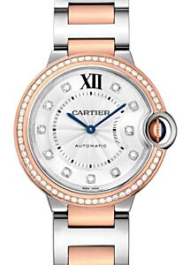 Cartier Ballon Bleu de Cartier 36mm Steel/Rose Gold Diamond Bezel & Dial W3BB0024