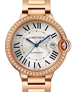 Cartier Ballon Bleu de Cartier 40mm Rose Gold/Diamonds Silver Dial WJBB0057 - BRAND NEW