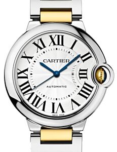 Cartier Ballon Bleu de Cartier Automatic Stainless Steel 36mm Silver Dial Steel Yellow Gold Bracelet W2BB0030 - BRAND NEW
