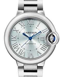 Cartier Ballon Bleu de Cartier Steel 33mm Blue Silver Dial WSBB0062