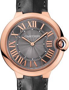 Cartier Ballon Bleu de Cartier Men's Watch Manual Winding Rose Gold 40mm Gray Dial Alligator Leather Strap W6920089 - BRAND NEW