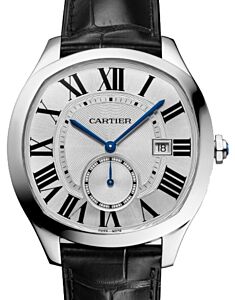 Cartier Drive de Cartier Men's Watch Large Automatic Stainless Steel Silver Dial Alligator Leather Strap WSNM0004 - BRAND NEW