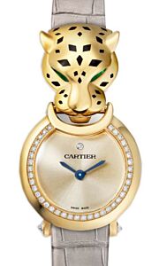 La Panthere De Cartier 23.6mm Quartz Yellow Gold/Diamonds Leather Strap HPI01297