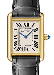 Cartier Louis Large Quartz Yellow Gold Silver Dial WGTA0343