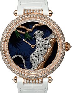 Cartier Panthere Au Claire de Lune de Cartier Rose Gold/Diamonds 42mm Blue Dial HPI00712