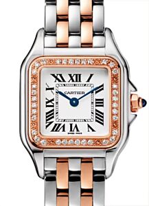 Cartier Panth?re de Cartier Small Quartz Stainless Steel/Rose Gold Diamonds W3PN0006