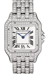 Cartier Panthere de Cartier Medium Quartz White Gold/Diamond Pave Silver Dial HPI01722