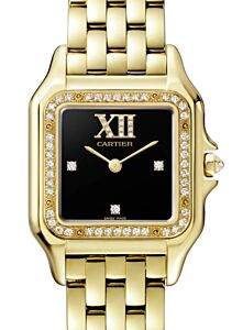 Cartier Panthere de Cartier Medium Quartz Yellow Gold/Diamonds Black Dial WJPN0044