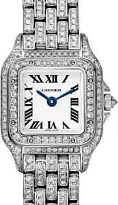 Cartier Panthere de Cartier Mini Quartz White Gold/Diamond Pave Silver Dial HPI01641