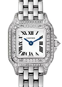Panthere de Cartier Mini Quartz White Gold/Diamonds Silver Dial WJPN0046