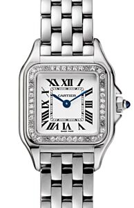 Panthere de Cartier Small Quartz Steel/Diamonds Silver Dial W4PN0016