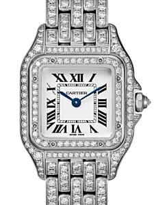 Panthere de Cartier Small Quartz White Gold/Diamond Pave Silver Dial HPI01129