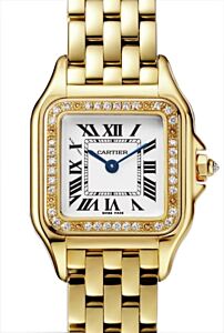 Cartier Panthere de Cartier Small Quartz Yellow Gold Diamond Bezel Silver Dial WJPN0048 - BRAND NEW