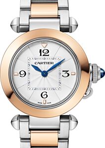Cartier Pasha De Cartier Quartz Stainless Steel/Rose Gold 30mm Silver Dial W2PA0007 - BRAND NEW