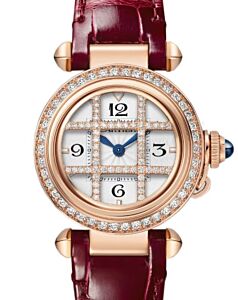 Cartier Pasha De Cartier Rose Gold/Diamonds Removable Grid 30mm Silver Dial WJPA0021 - BRAND NEW