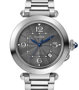 Cartier Pasha De Cartier Stainless Steel 41mm Anthracite Flinque Grey Dial WSPA0026 - BRAND NEW