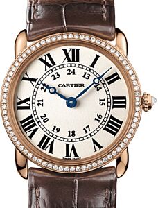 Cartier Ronde Louis Cartier Ladies Watch Quartz Rose Gold Diamond Bezel WR000351 - BRAND NEW