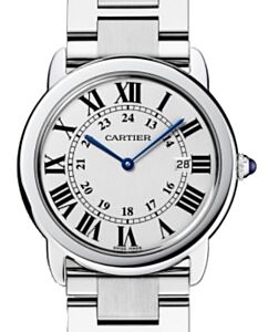 Cartier Ronde Solo de Cartier Quartz Stainless Steel 36mm Silver Dial Steel Bracelet W6701005 - BRAND NEW