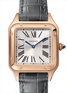 Cartier Santos-Dumont Small Quartz Rose Gold Silver Dial WGSA0022