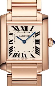 Cartier Tank Francaise Ladies Watch Medium Quartz Rose Gold Silver Dial Bracelet WGTA0030 - BRAND NEW