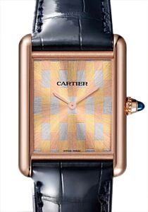 Tank Louis Cartier Large Manual Winding Rose Gold Three-Gold Dial WGTA0176