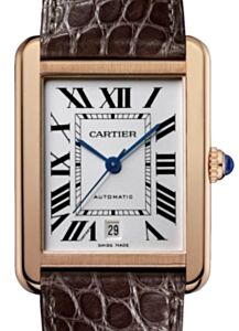 Cartier Tank Solo Men's Watch Extra Large Automatic Rose Gold White Dial Alligator Leather Strap W5200026 - BRAND NEW