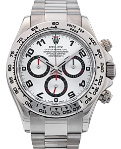 Rolex Daytona White Gold White Arabic Dial Oyster Bracelet 116509 - PRE-OWNED