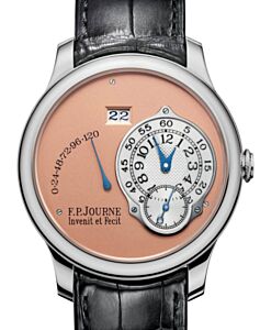F.P.Journe Octa Reserve De Marche Platinum 40mm Salmon Dial Leather Strap - BRAND NEW