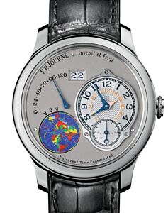F.P.Journe Octa UTC Platinum 40mm Silver Dial Leather Strap - BRAND NEW