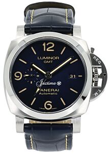 Panerai Luminor GMT Stainless Steel 44mm Blue Dial Alligator Leather Strap PAM01033 - BRAND NEW