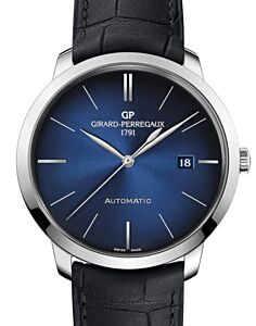 Girard Perregaux 1966 40MM Steel Blue & Sunray Motif Dial 49555-11-434-BH6A