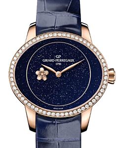 Girard Perregaux Cat?s Eye Plum Blossom Pink Rose Gold/Diamonds Blue Dial 80484D52A401-CK4E