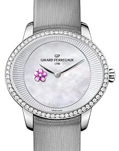 Girard Perregaux Cat?s Eye Plum Blossom Stainless Steel/Diamonds Mother of Pearl Dial 80484D11A701-HK7A