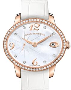 Girard Perregaux Cat?s Eye Small Seconds Pink Rose Gold/Diamonds Mother of Pearl Dial 80484D52A761-BK7A