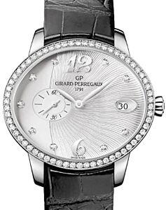 Girard Perregaux Cat?s Eye Small Seconds Stainless Steel/Diamonds Silver Dial 80484D11A161-BK6B