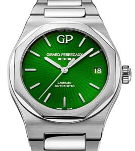 Girard Perregaux Laureato 42mm Eternity Edition Steel Green Enamel Dial 81010-11-433-11A - BRAND NEW