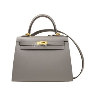Hermes Kelly 25 Epsom Gris Meyer Gold Hardware - BRAND NEW