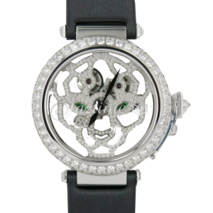 CARTIER HPI00365 PASHA DE CARTIER 42MM 18K WHITE GOLD DIAMONDS BRAND NEW