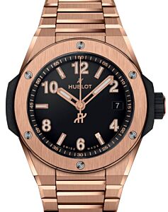 Hublot Big Bang 3-Hands Integrated Time Only King Gold Black Dial 38mm 457.OX.1280.OX