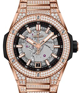 Hublot Big Bang Integrated Time Only King Gold Pave 40mm 456.OX.0180.OX.3704 - BRAND NEW