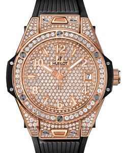 Hublot Big Bang 3-Hands One Click King Gold Full Pave 39mm 465.OX.9010.RX.1604 - BRAND NEW